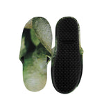 Green Avocado Print Slippers