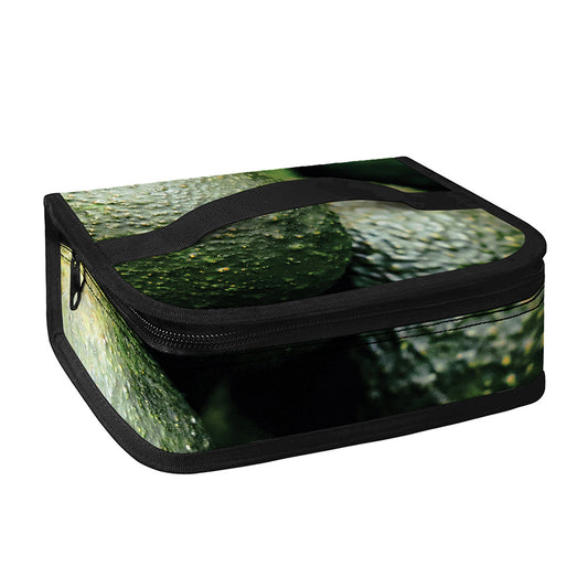 Green Avocado Print Small Lunch Bag