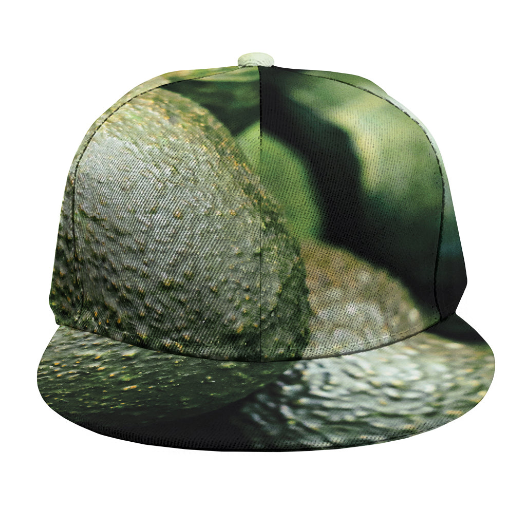 Green Avocado Print Snapback Cap