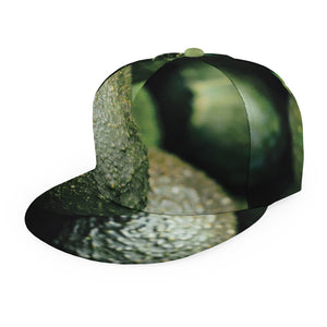 Green Avocado Print Snapback Cap