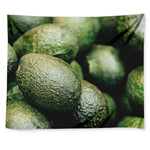 Green Avocado Print Tapestry