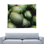 Green Avocado Print Tapestry