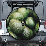 Green Avocado Print Tire Cover With Camera Hole