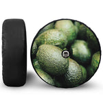 Green Avocado Print Tire Cover With Camera Hole
