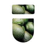 Green Avocado Print Toilet Lid And Tank Cover Set