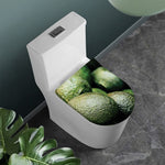Green Avocado Print Toilet Lid Cover