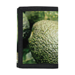 Green Avocado Print Trifold Wallet