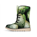 Green Avocado Print Winter Boots