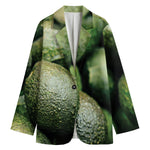 Green Avocado Print Women's Blazer