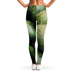 Green Avocado Print Women's Leggings