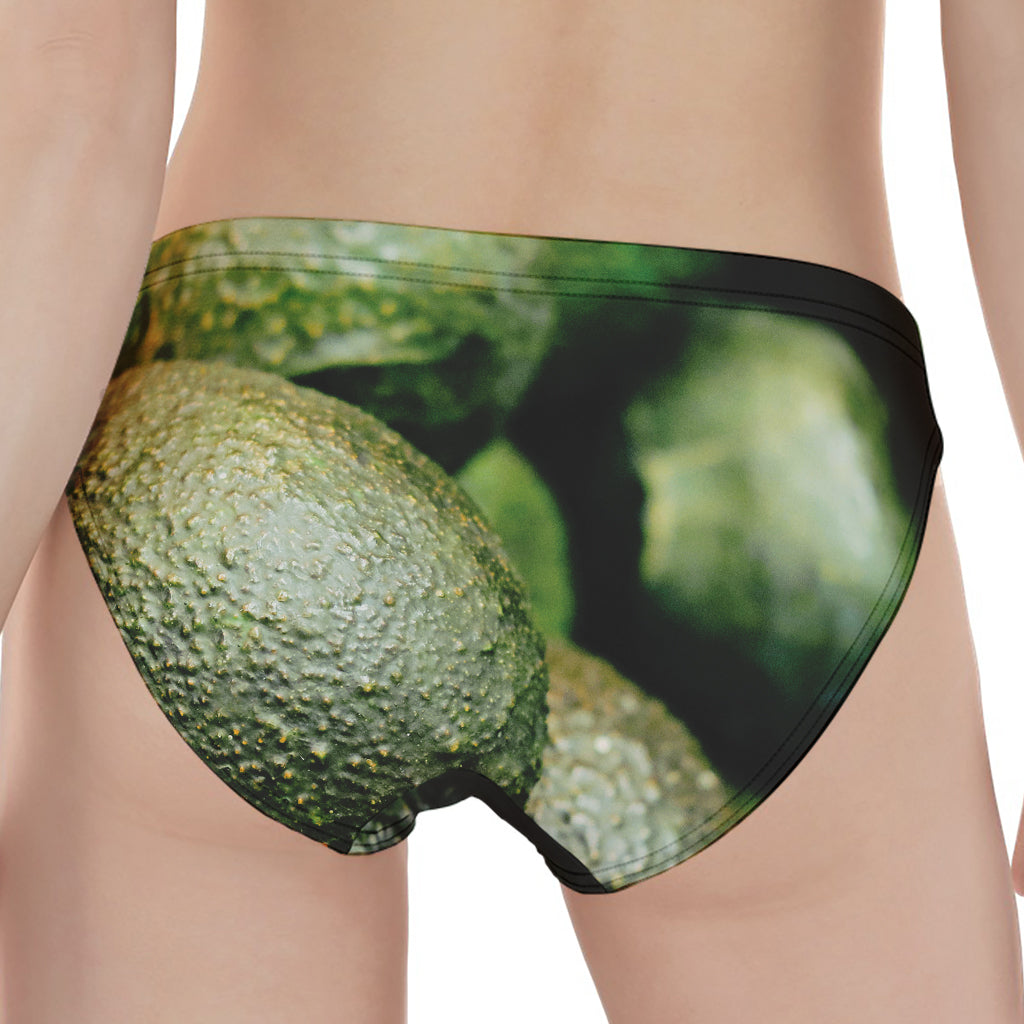 Green Avocado Print Women's Panties