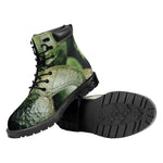 Green Avocado Print Work Boots