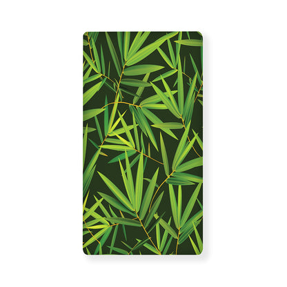 Green Bamboo Leaf Pattern Print Baby Crib Sheet