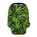 Green Bamboo Leaf Pattern Print Baby Seat Cover