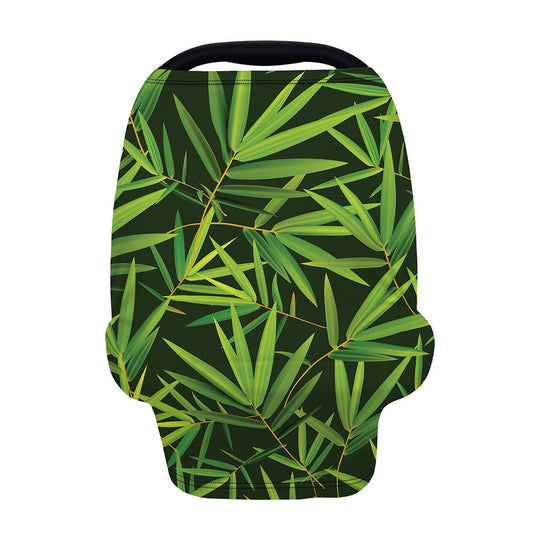 Green Bamboo Leaf Pattern Print Baby Seat Cover