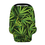 Green Bamboo Leaf Pattern Print Baby Seat Cover