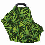 Green Bamboo Leaf Pattern Print Baby Seat Cover