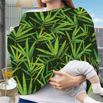 Green Bamboo Leaf Pattern Print Baby Seat Cover