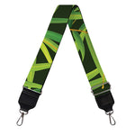 Green Bamboo Leaf Pattern Print Bag Strap