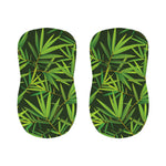Green Bamboo Leaf Pattern Print Bar Stool Covers