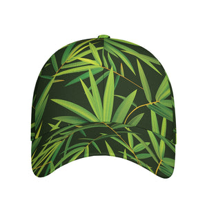 Green Bamboo Leaf Pattern Print Baseball Cap