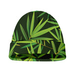 Green Bamboo Leaf Pattern Print Beanie