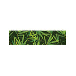 Green Bamboo Leaf Pattern Print Bed Runner