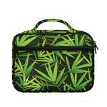 Green Bamboo Leaf Pattern Print Briefcase Bible Bag