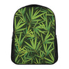 Green Bamboo Leaf Pattern Print Casual Backpack