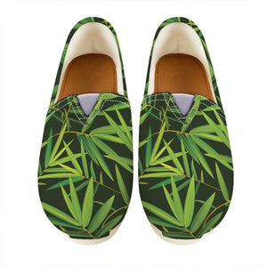 Green Bamboo Leaf Pattern Print Casual Shoes