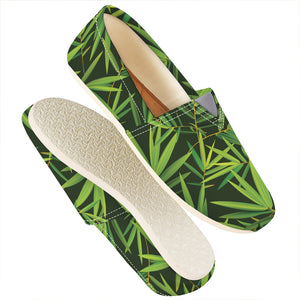 Green Bamboo Leaf Pattern Print Casual Shoes