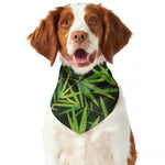 Green Bamboo Leaf Pattern Print Dog Bandana