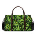 Green Bamboo Leaf Pattern Print Duffel Bag