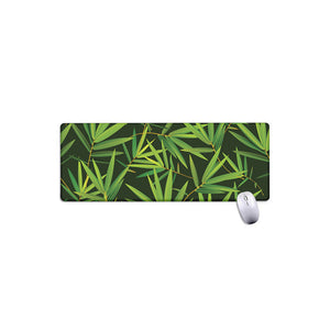 Green Bamboo Leaf Pattern Print Extended Mouse Pad