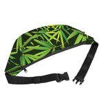 Green Bamboo Leaf Pattern Print Fanny Pack