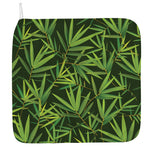Green Bamboo Leaf Pattern Print Hand Towel