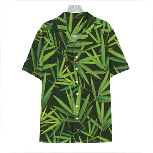 Green Bamboo Leaf Pattern Print Hawaiian Shirt