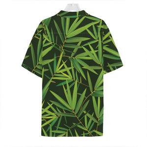 Green Bamboo Leaf Pattern Print Hawaiian Shirt