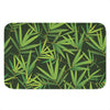 Green Bamboo Leaf Pattern Print Indoor Door Mat