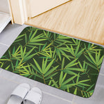 Green Bamboo Leaf Pattern Print Indoor Door Mat