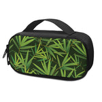 Green Bamboo Leaf Pattern Print Insulin Cooler Travel Case