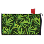Green Bamboo Leaf Pattern Print Mailbox Cover