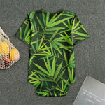 Green Bamboo Leaf Pattern Print Men's Bodysuit