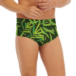 Green Bamboo Leaf Pattern Print Men's Briefs