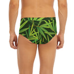 Green Bamboo Leaf Pattern Print Men's Briefs