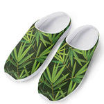 Green Bamboo Leaf Pattern Print Mesh Casual Shoes