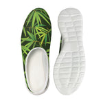 Green Bamboo Leaf Pattern Print Mesh Casual Shoes