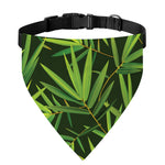 Green Bamboo Leaf Pattern Print Over The Collar Dog Bandana