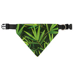 Green Bamboo Leaf Pattern Print Over The Collar Dog Bandana