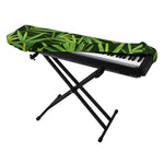 Green Bamboo Leaf Pattern Print Piano Keyboard Cover